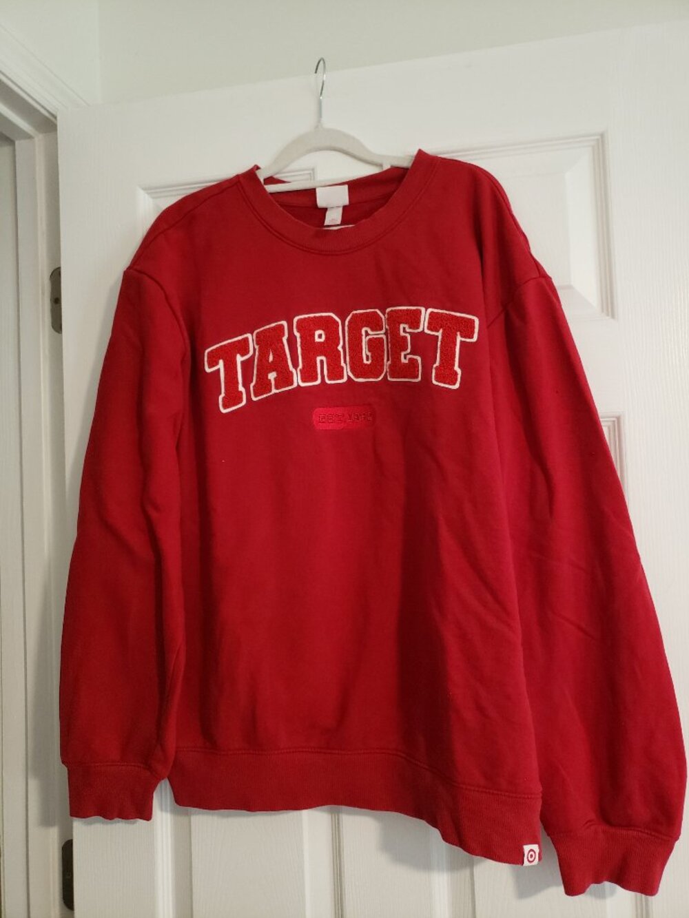 Target Varsity Letters Wondershop Red Employee Sweatshirt Adult XL